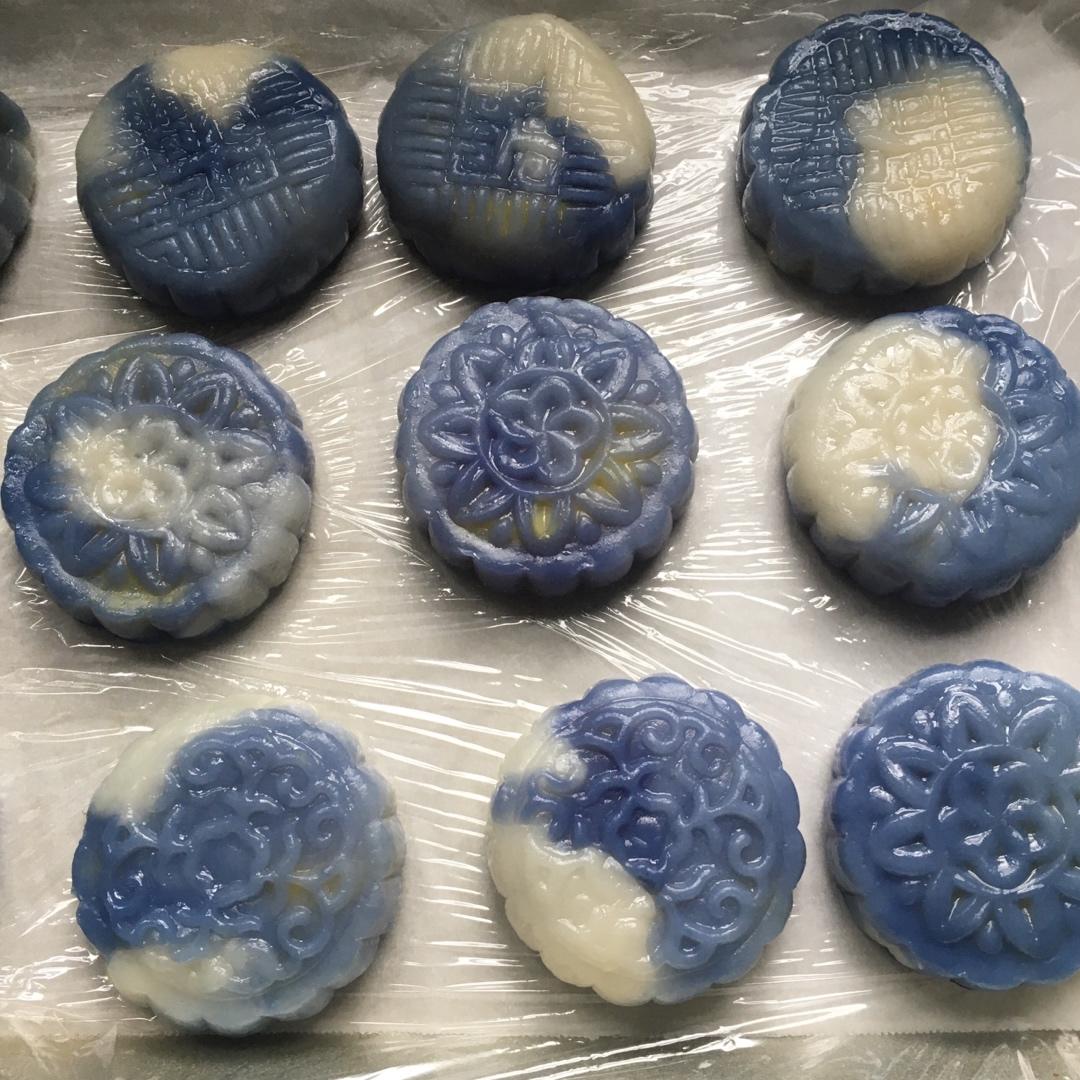 免蒸免烤㊙️简单易学丨超美青花瓷冰皮月饼