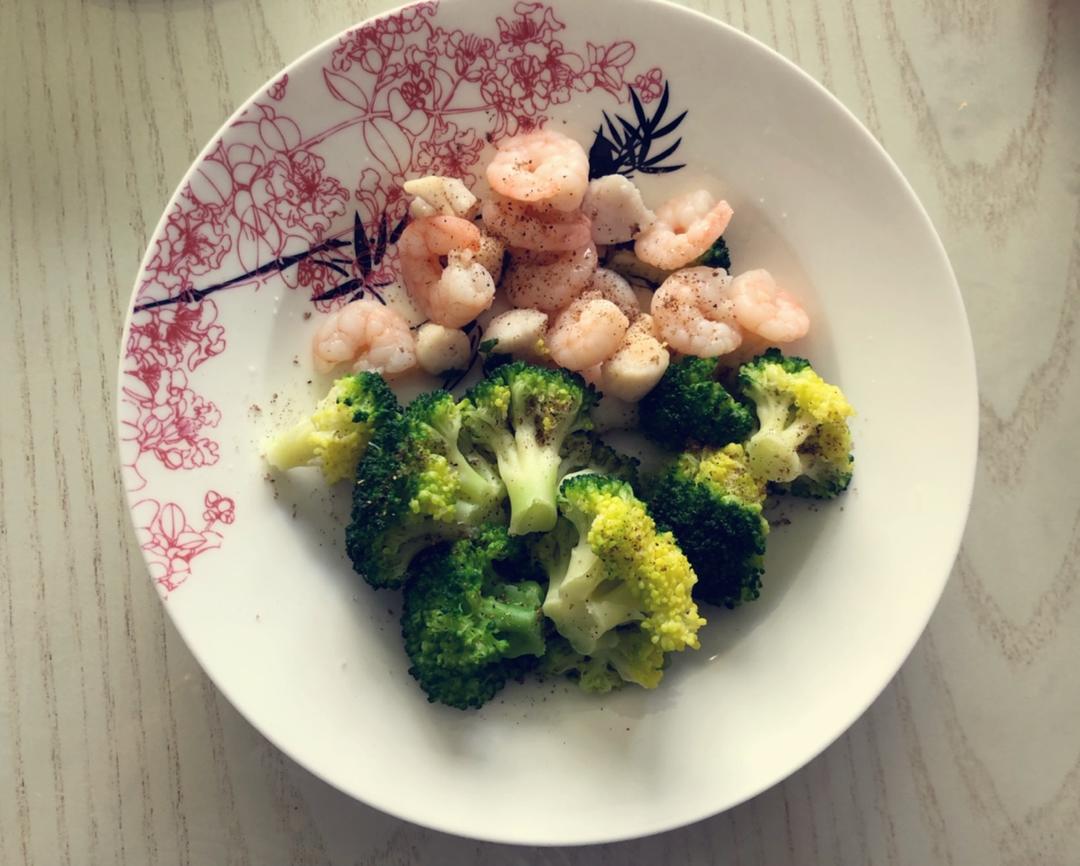 水煮西兰花虾仁