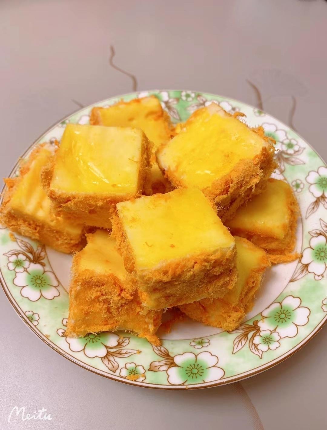 芝士肉松吐司块