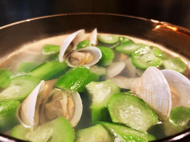 清凉白蛤丝瓜汤的做法