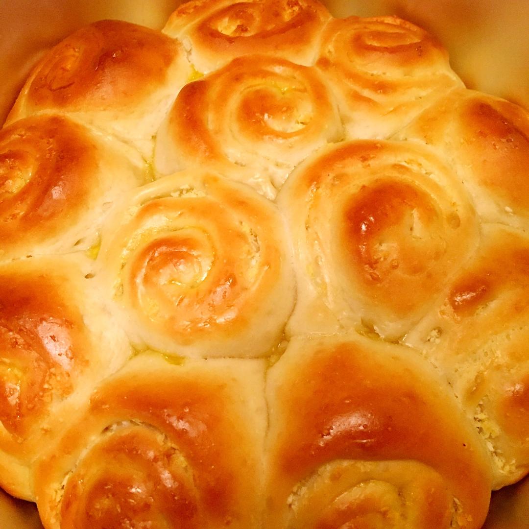 椰蓉玫瑰花面包（系列一）