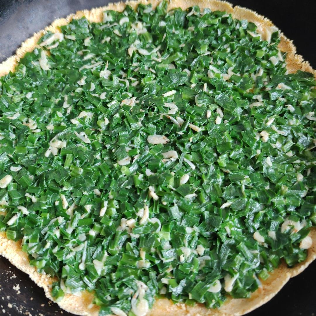 老北京吃食—韭菜虾皮馅烀饼（老爸拿手面食之三）