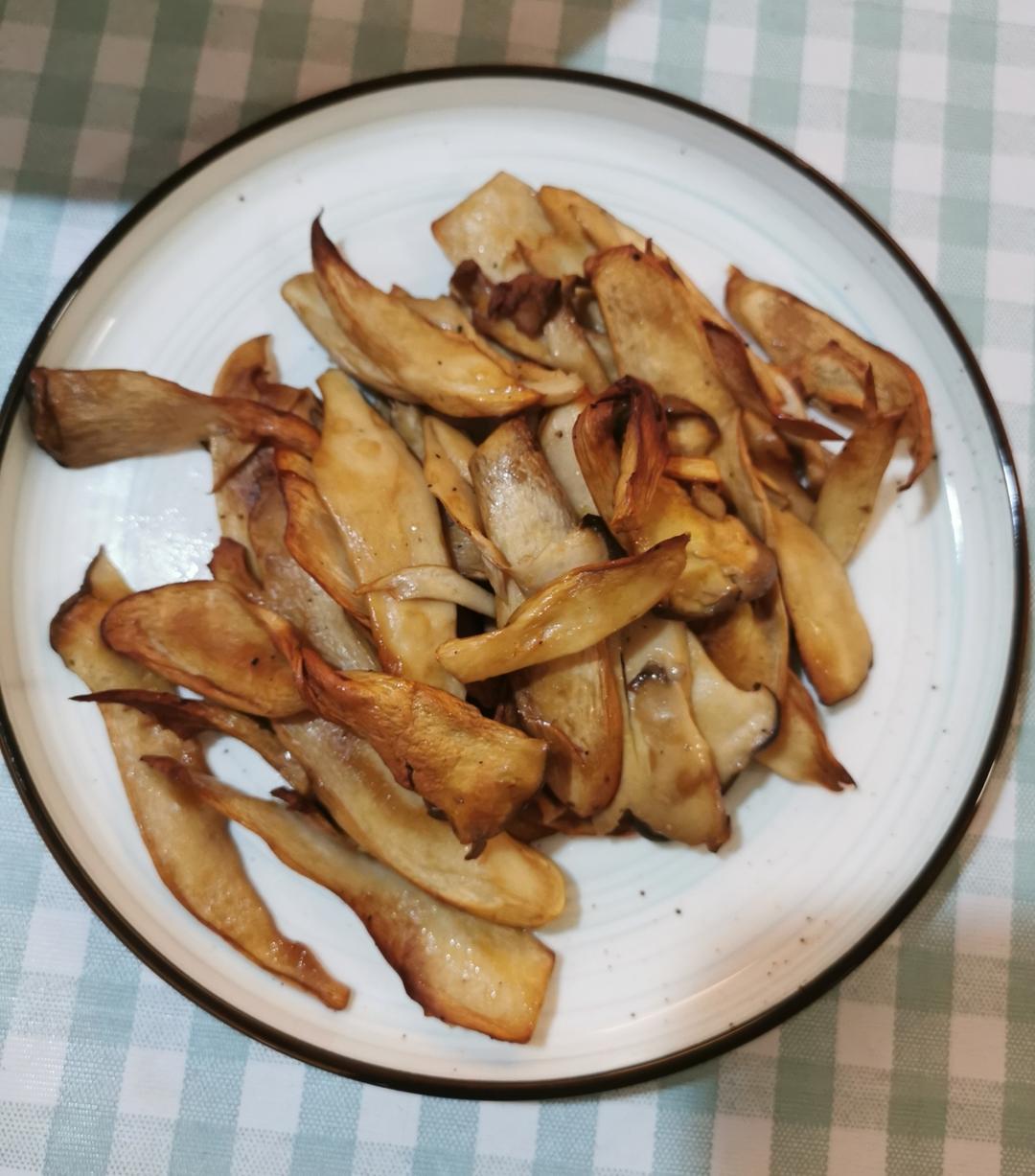 素食天天想吃的空气炸锅杏鲍菇