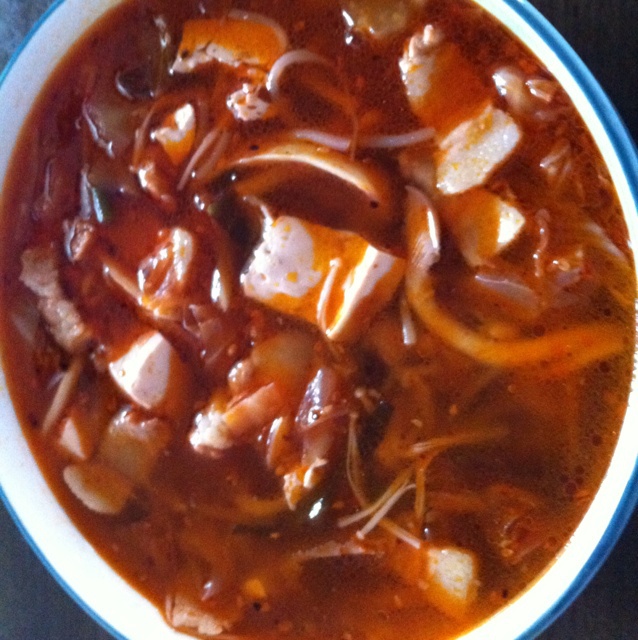 辣白菜豆腐汤