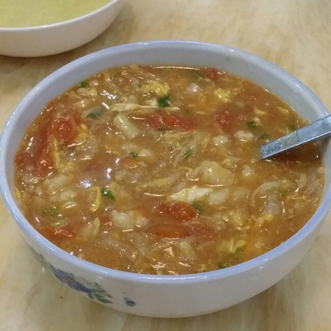 西红柿鸡蛋疙瘩汤