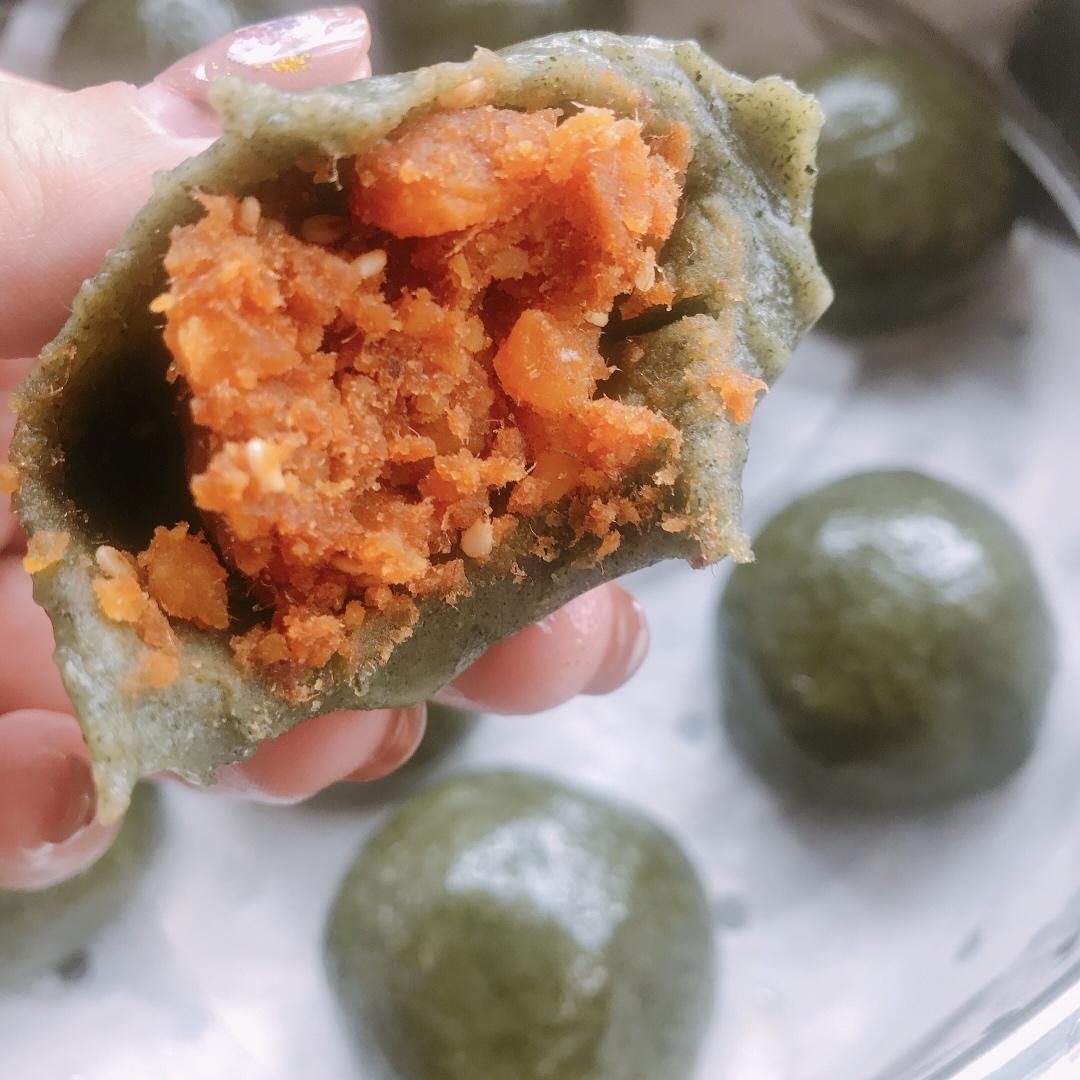 《Tinrry+》咸蛋黄肉松青团+红豆沙青团