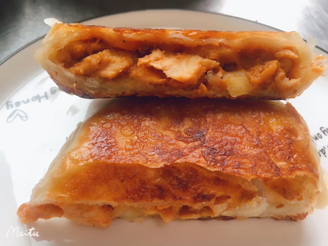 皮薄馅大的香酥孜然鸡肉饼🔥免揉面❗巨多汁