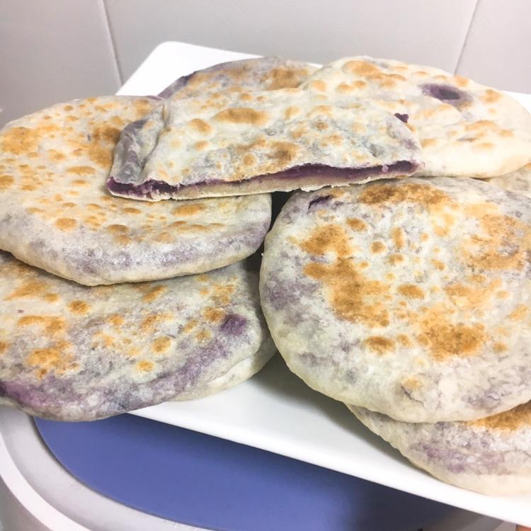烫面紫薯饼