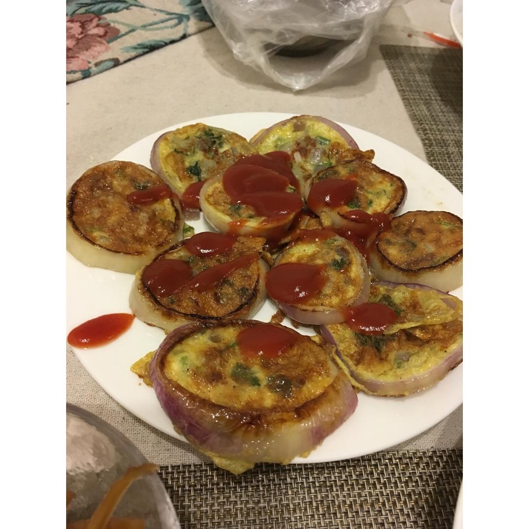 洋葱圈蛋饼