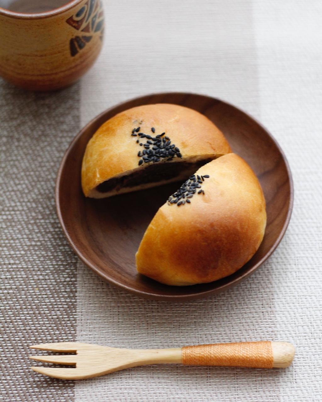 阿左的纯素厨房做的经典日式红豆包