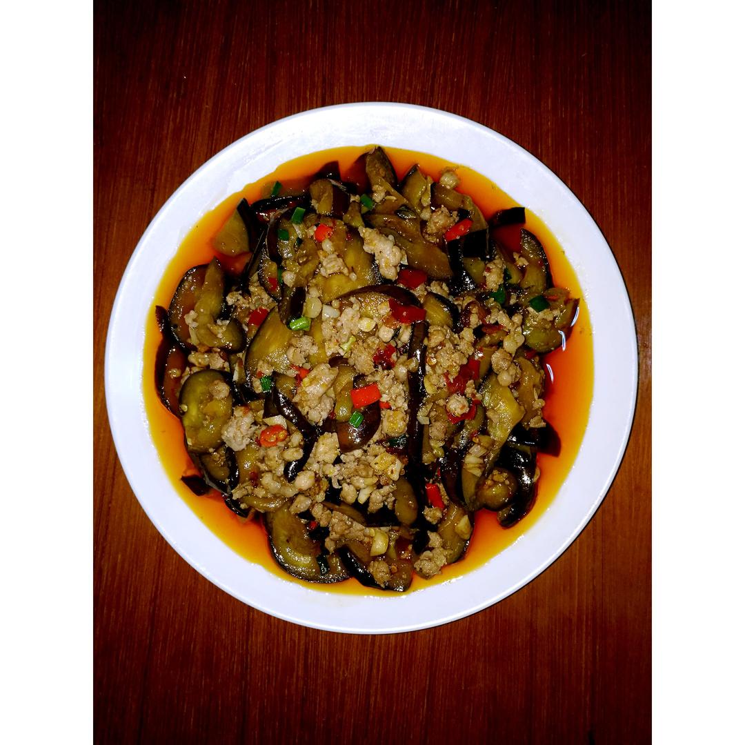 红烧肉沫茄子