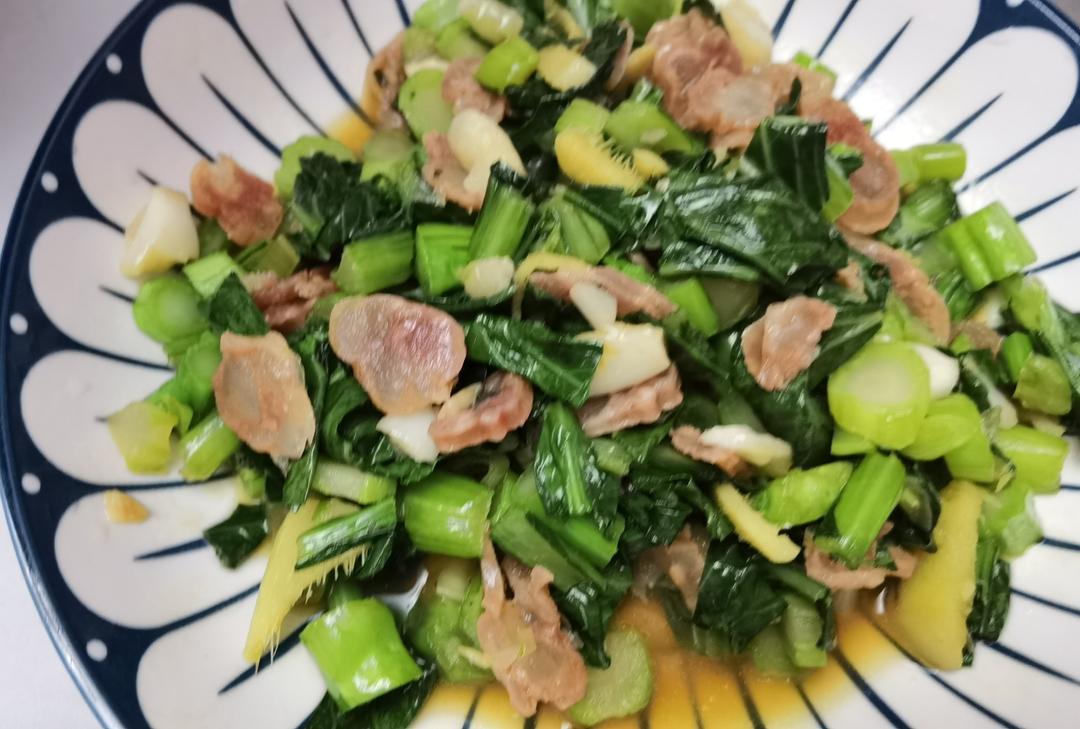 菜心炒腊肠