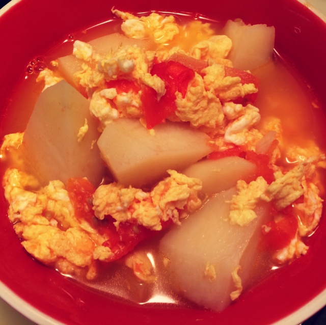 番茄土豆蛋汤