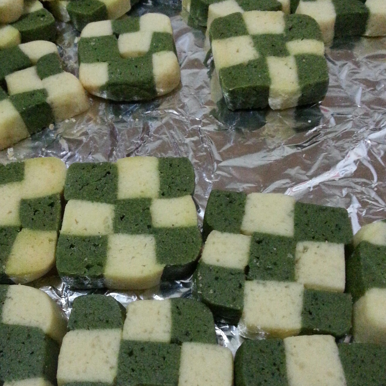 香草抹茶饼干（棋盘饼干