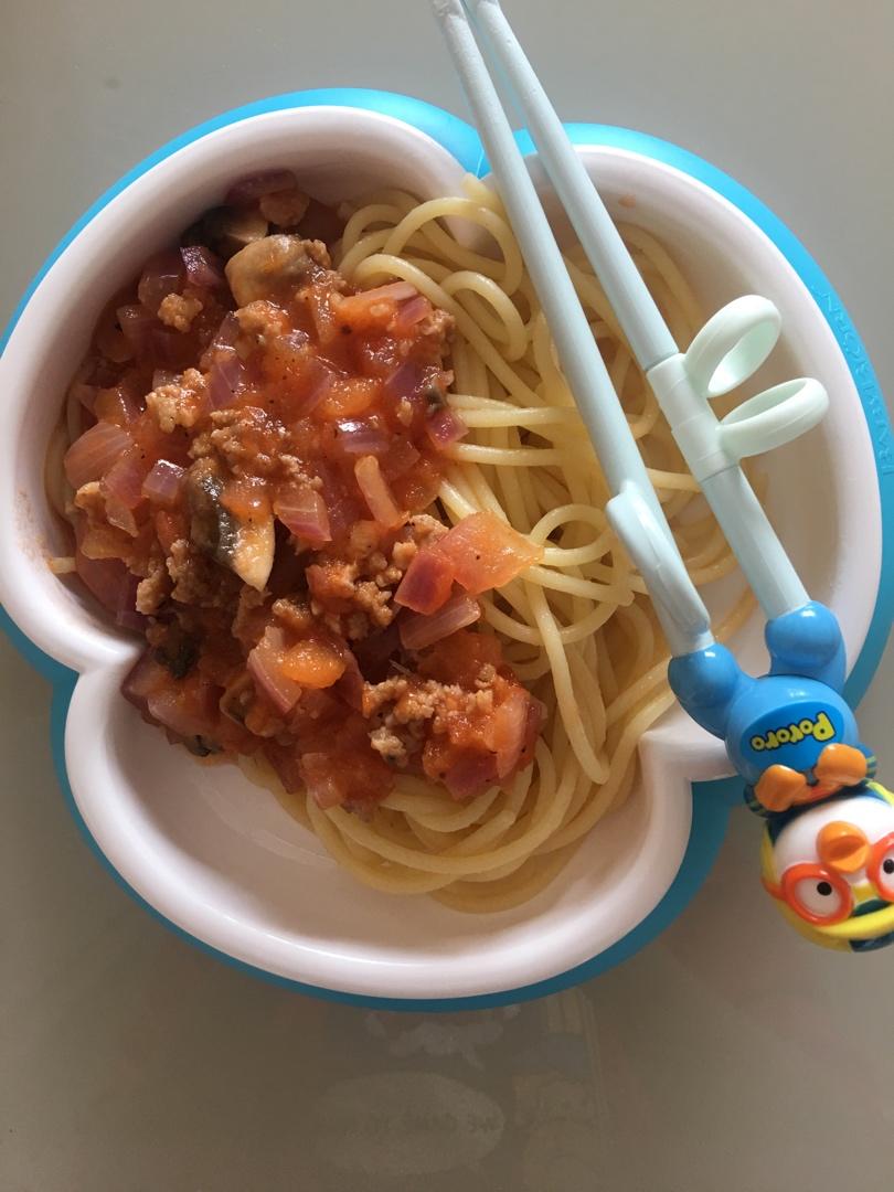 （完胜必胜客的）番茄肉酱意大利面～