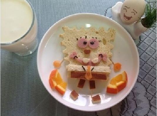 孩子最爱——海绵宝宝面包餐的做法