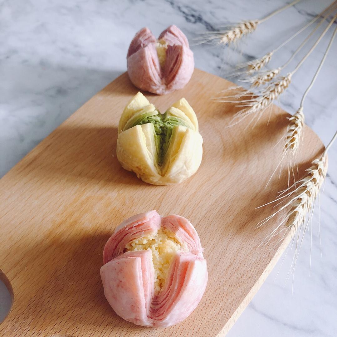 花开富贵之四种口味的椰蓉开口酥