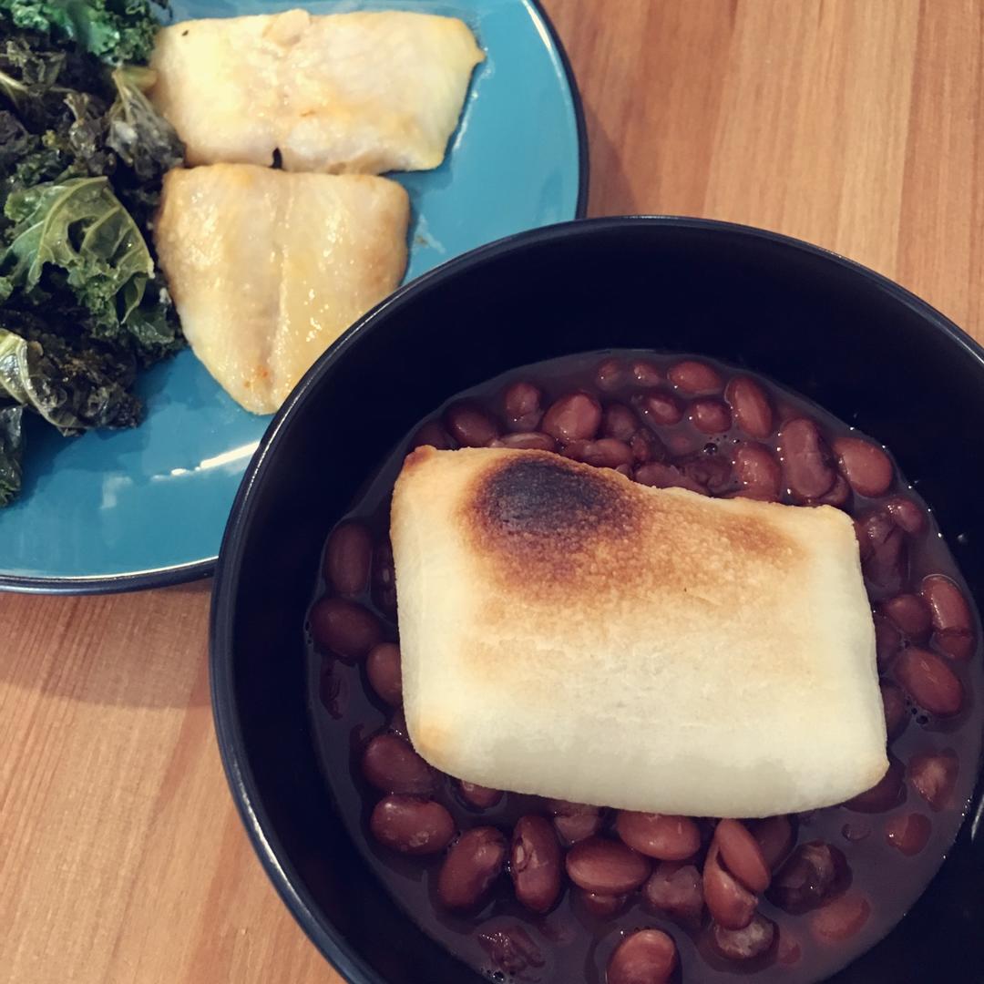 烤年糕红豆汤