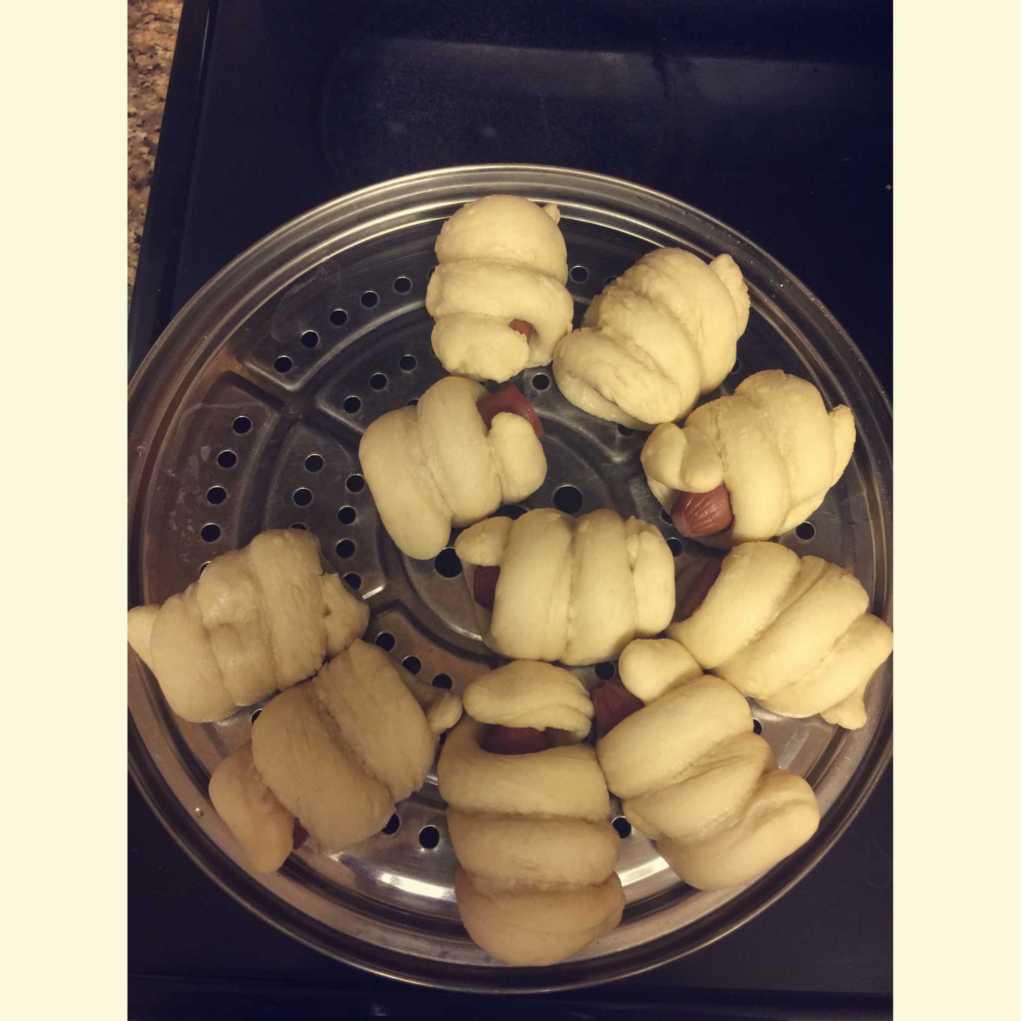快手火腿卷～一次发酵