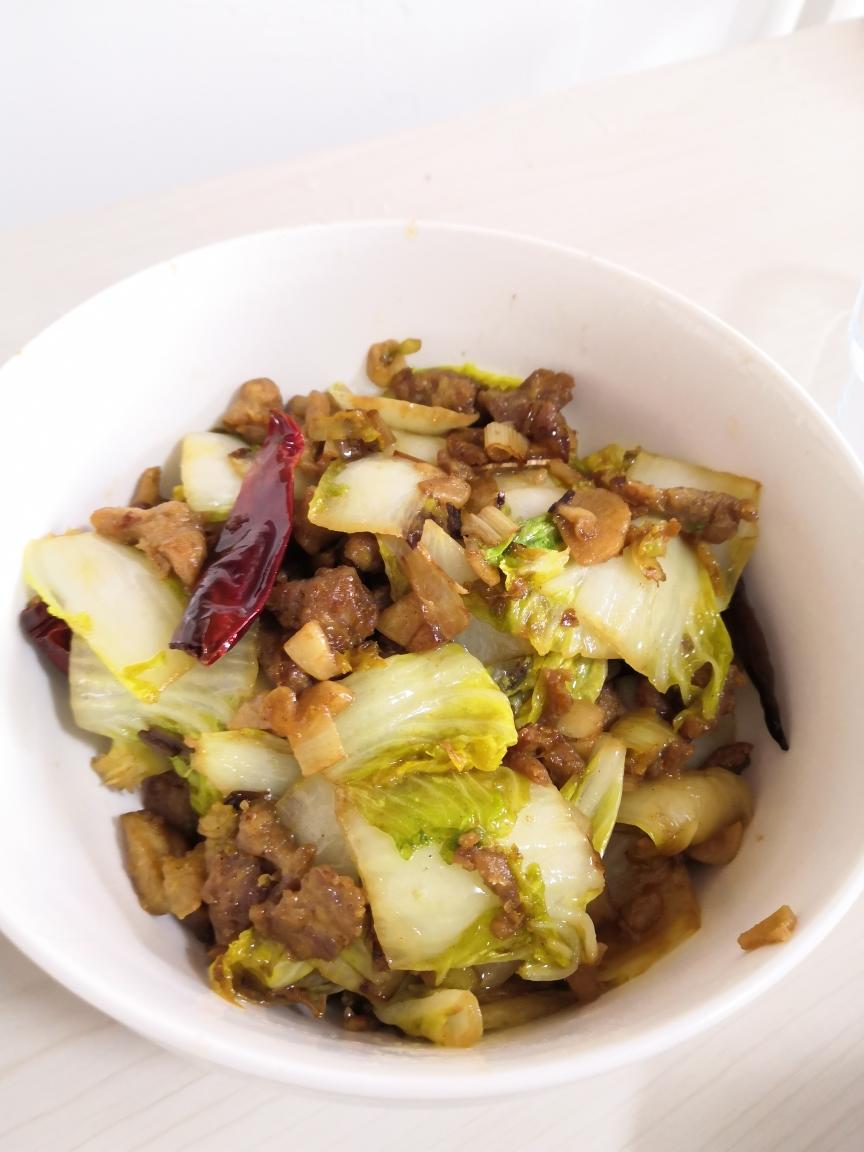 白菜炒肉丝