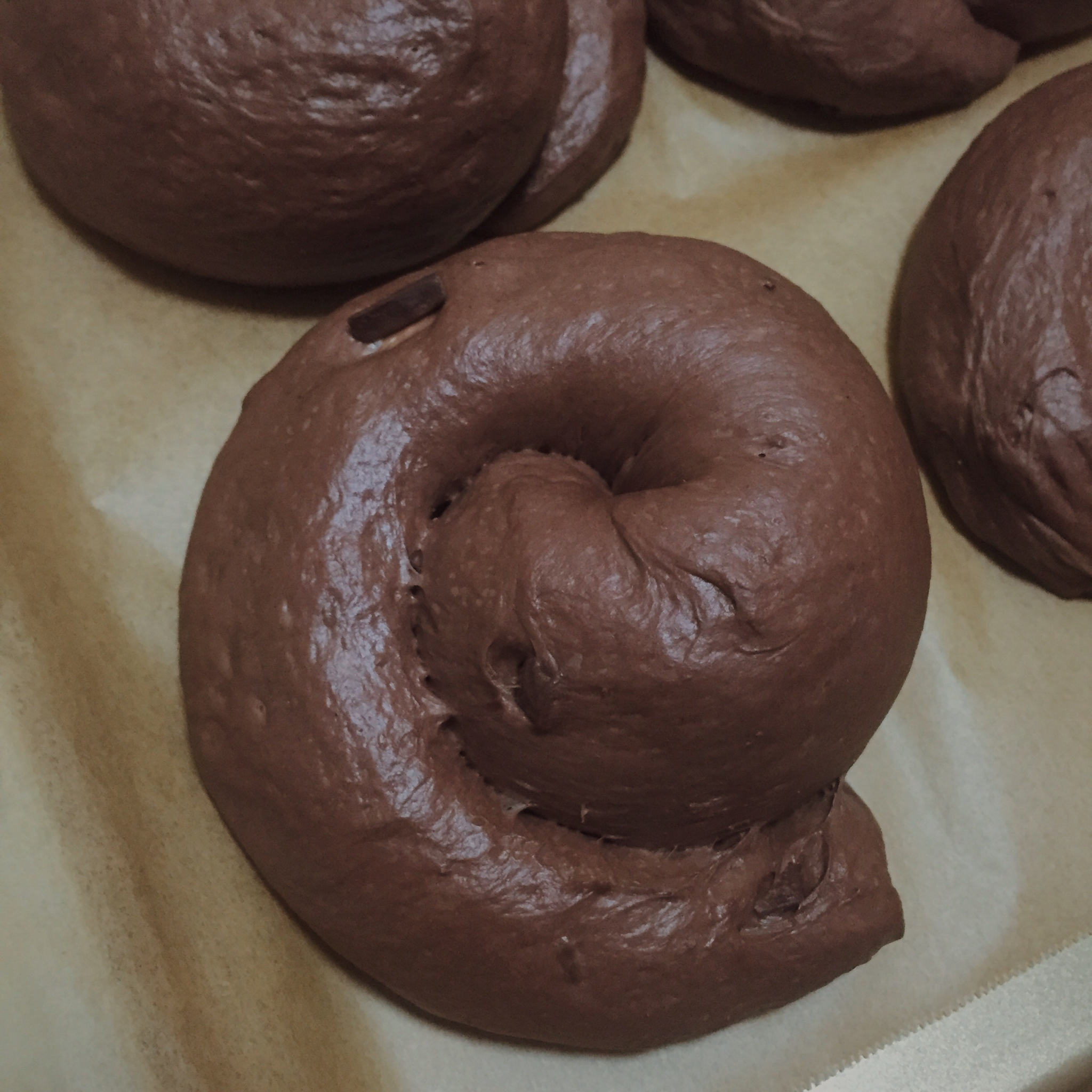 wahaha23做的便便面包巧克力香蕉奶酪软欧