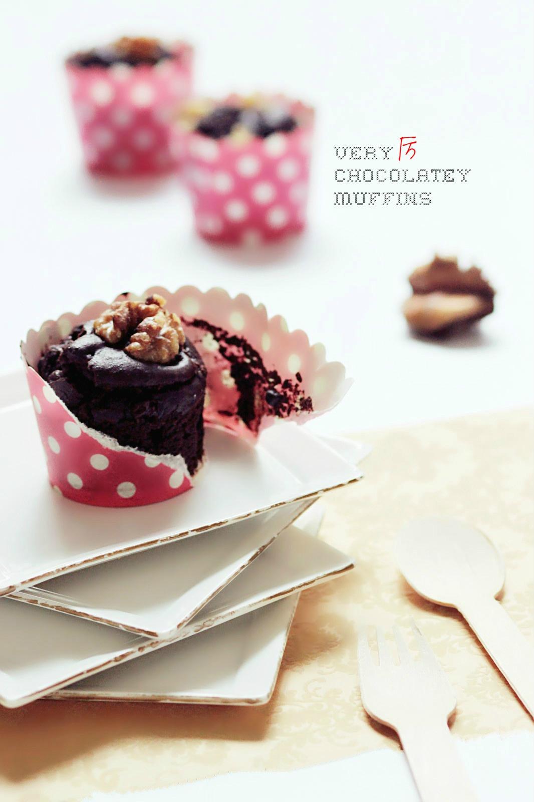 非常巧克力松饼 Very Chocolatey muffins的做法
