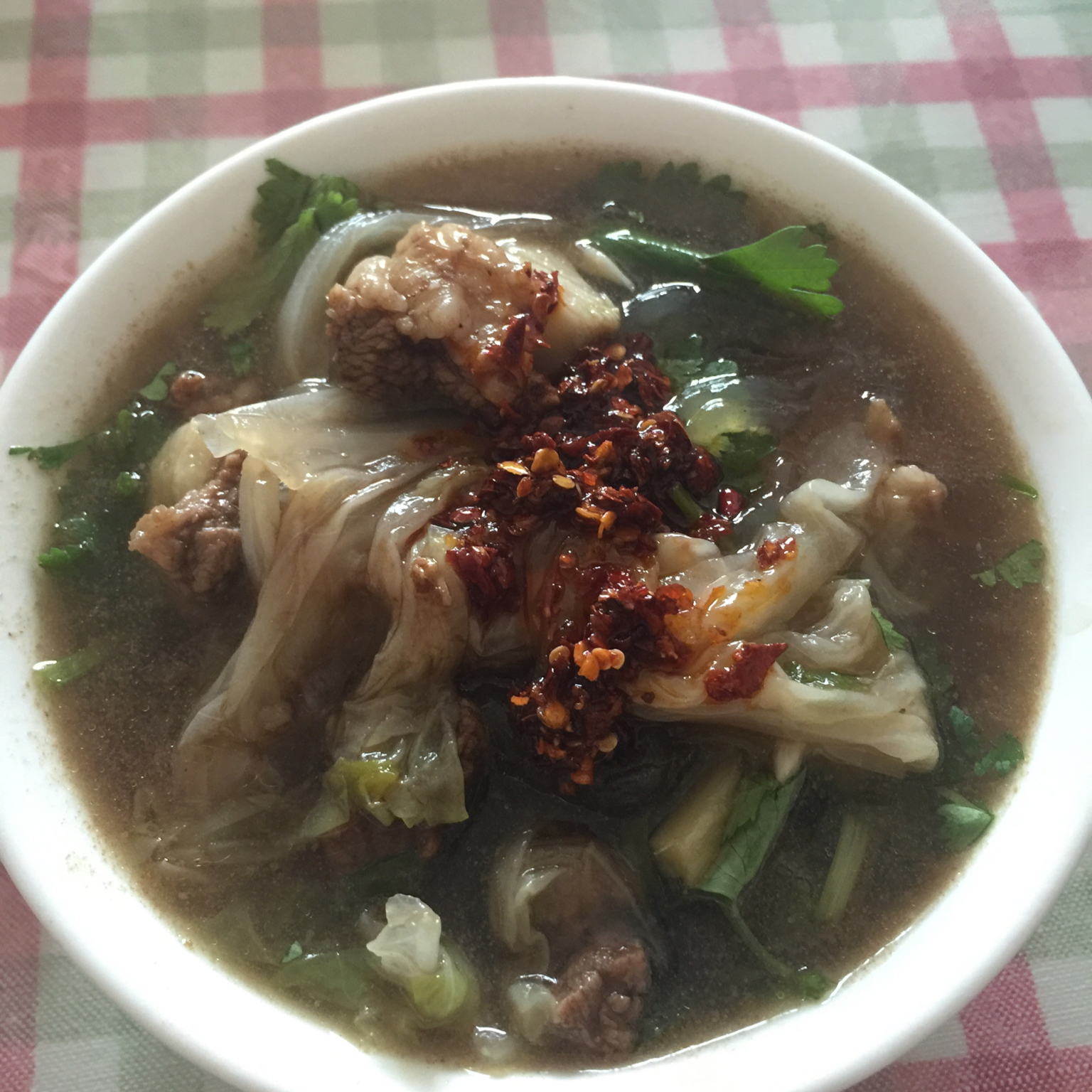 羊肉白菜粉丝煲