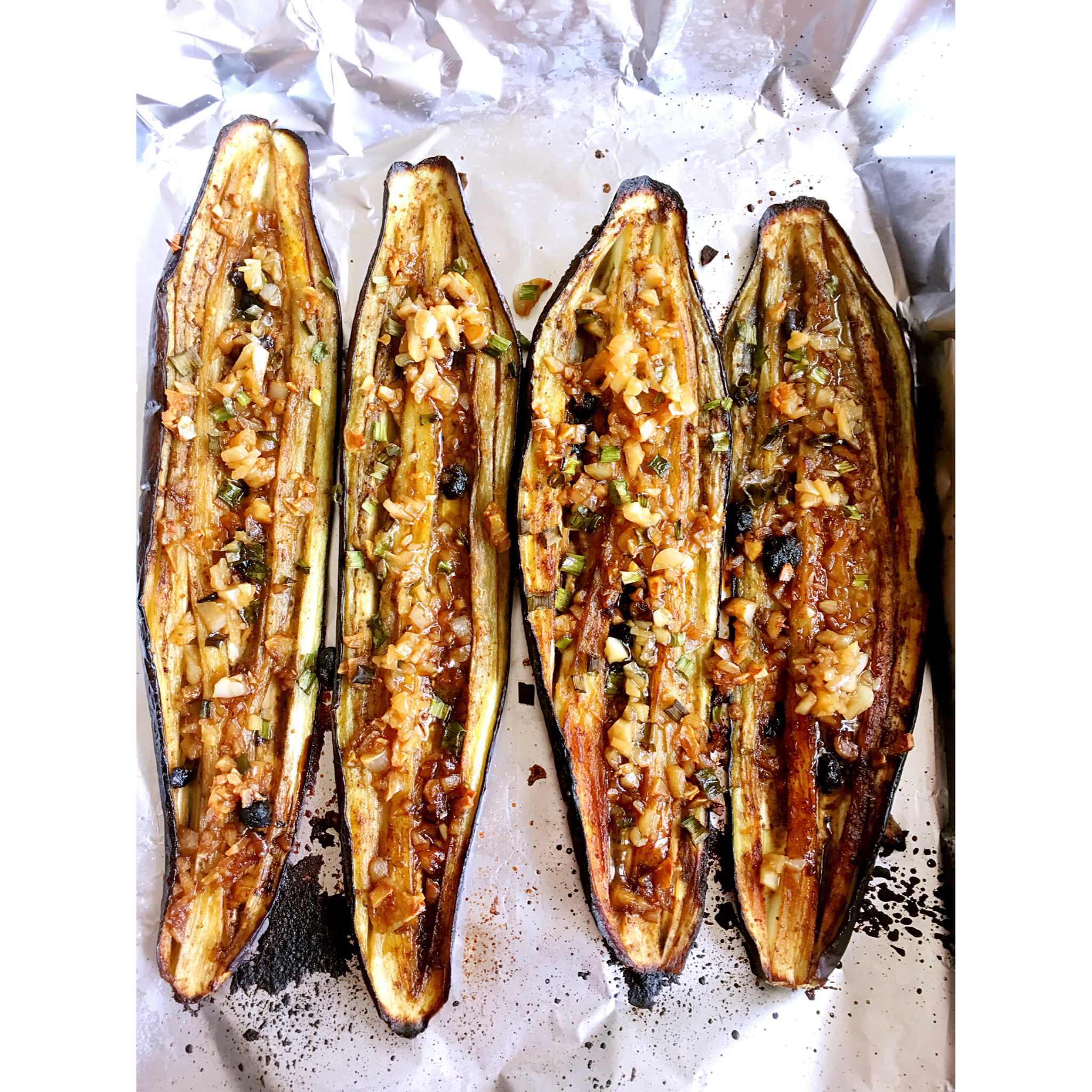 烤箱菜走起--蒜蓉烤茄子