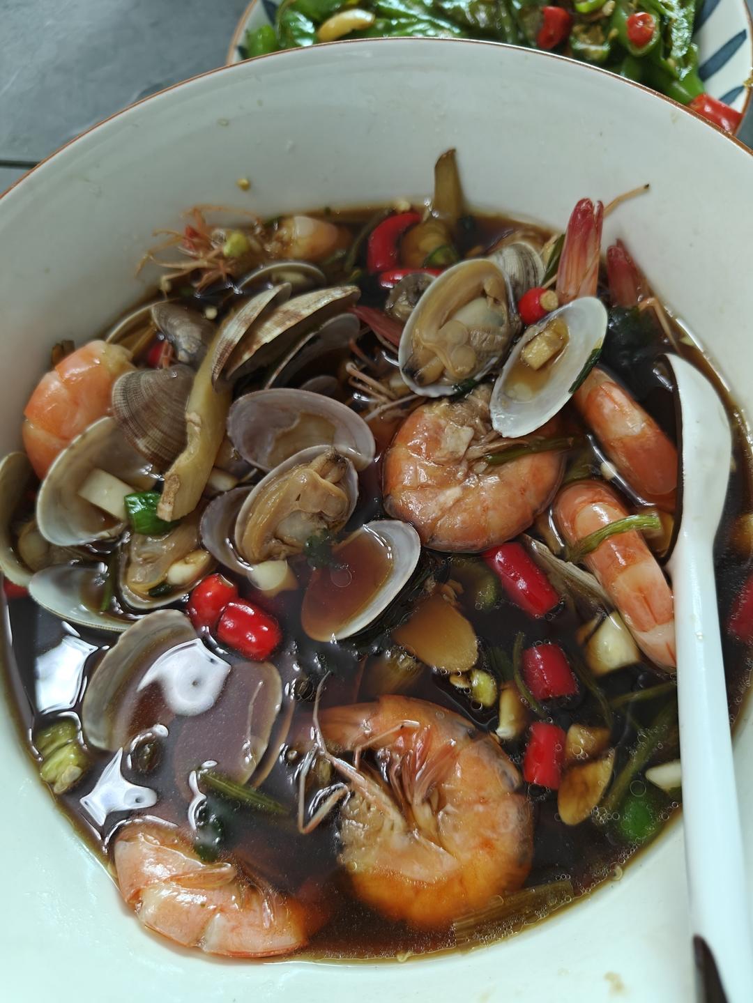 超简单的捞汁虾蛤