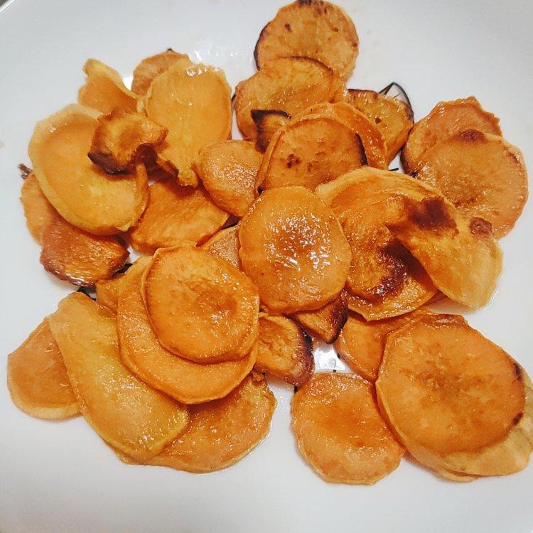 𝟗.𝟖 减脂轻食无油低糖蜜香烤红薯片（烤箱版）超简单