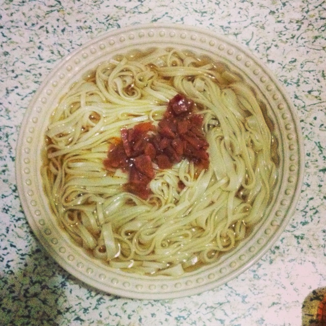 小葱麻油酱油面