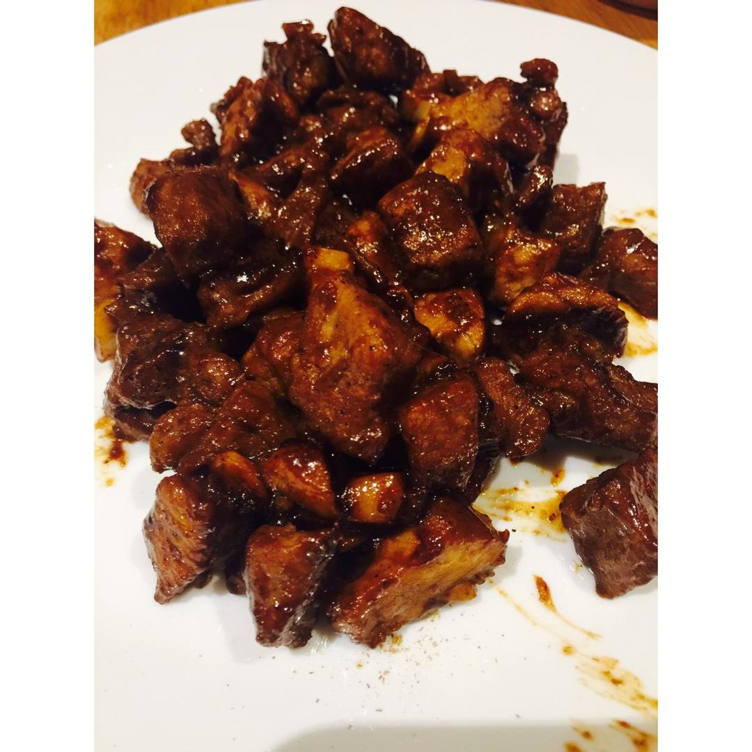 香蒜孜然猪肉粒-解馋神器