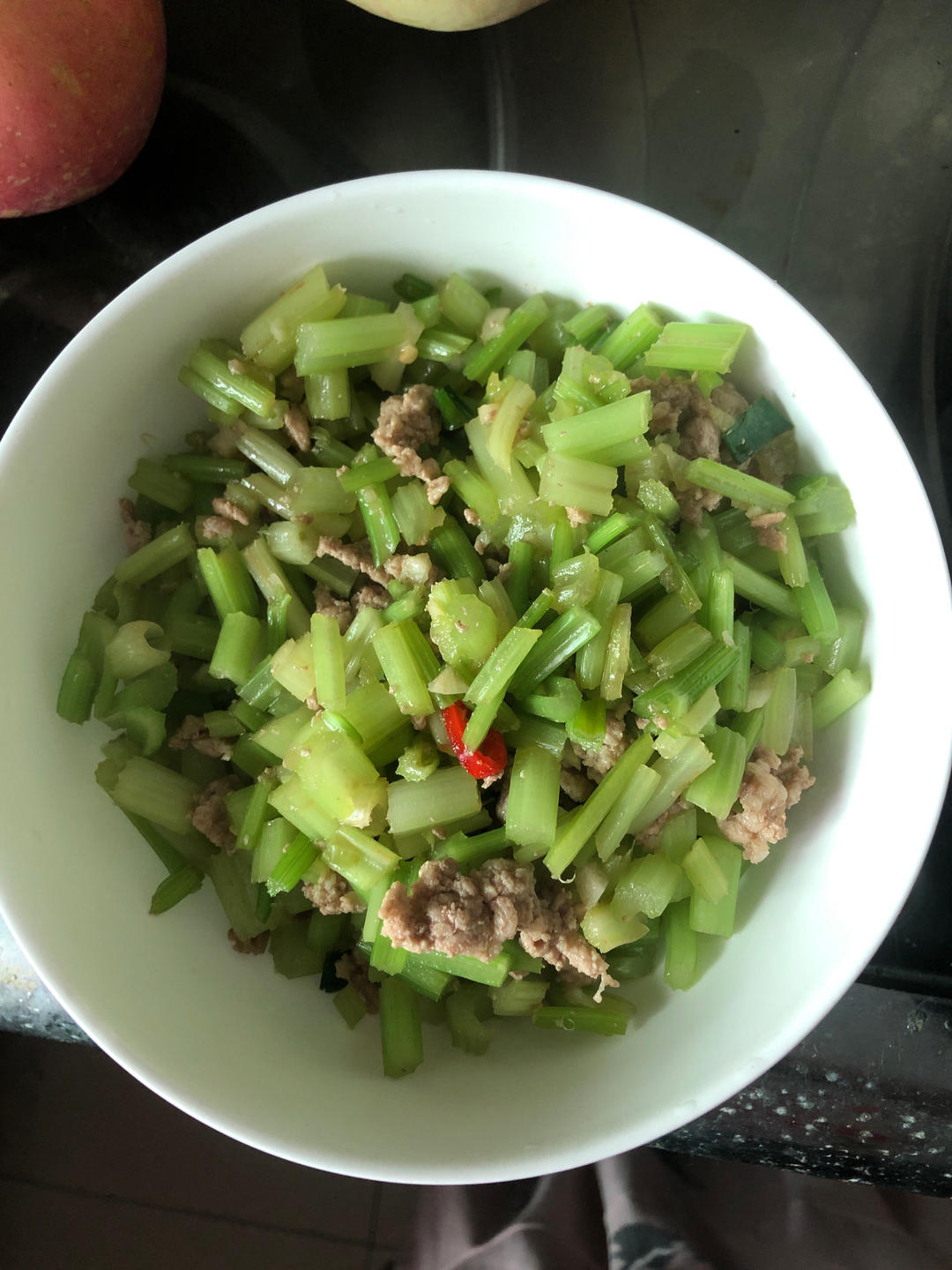 下饭菜：肉末芹菜