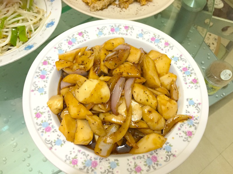 洋葱遇到杏鲍菇