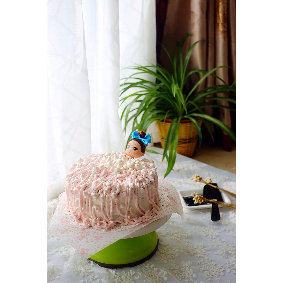 详细步骤制作泡泡浴娃娃蛋糕