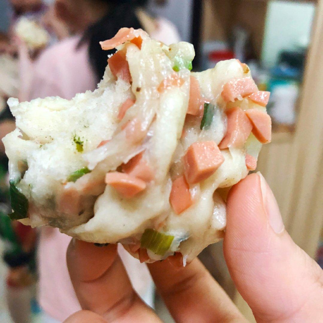 最好吃的火腿葱香花卷—附让葱不变黄的小窍门