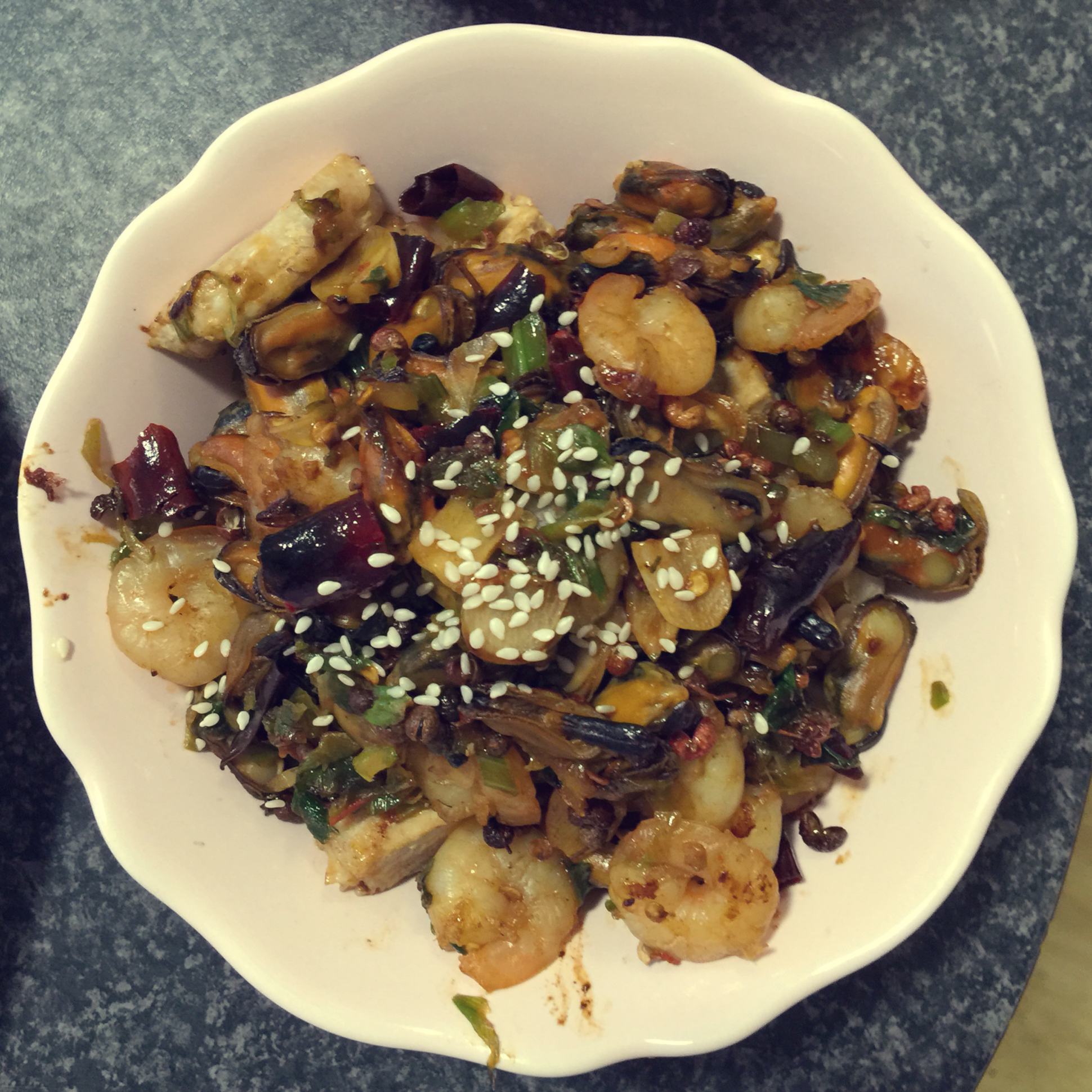 PK海鲜大排档的辣炒海鲜