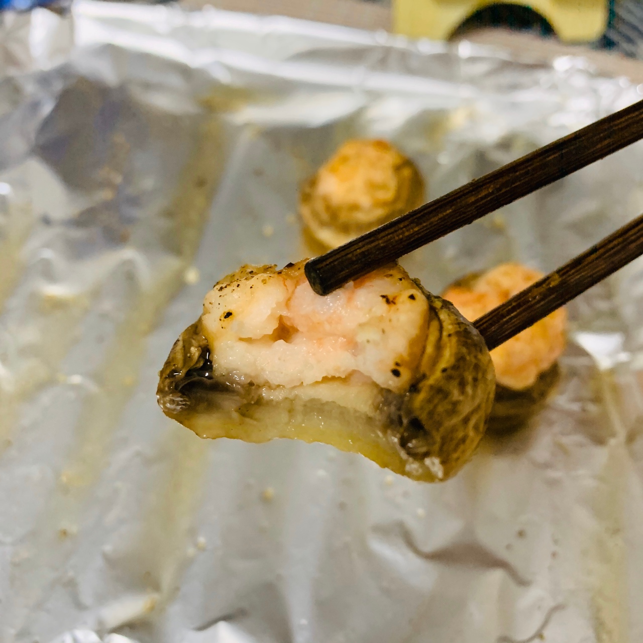 口蘑酿虾滑（烤箱版）的做法 步骤5