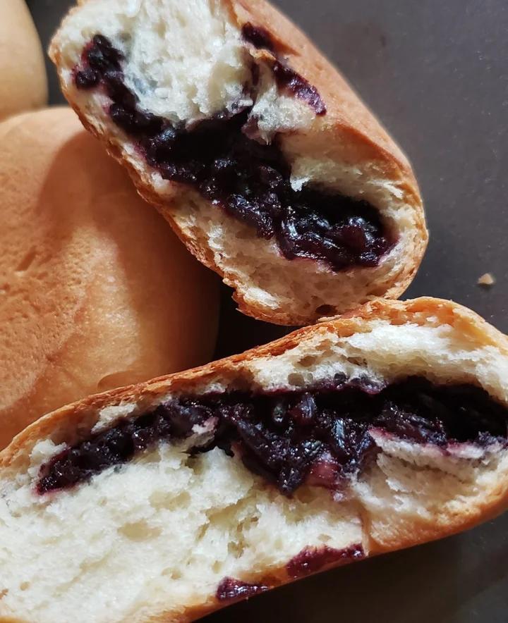 日式樱花紫米包