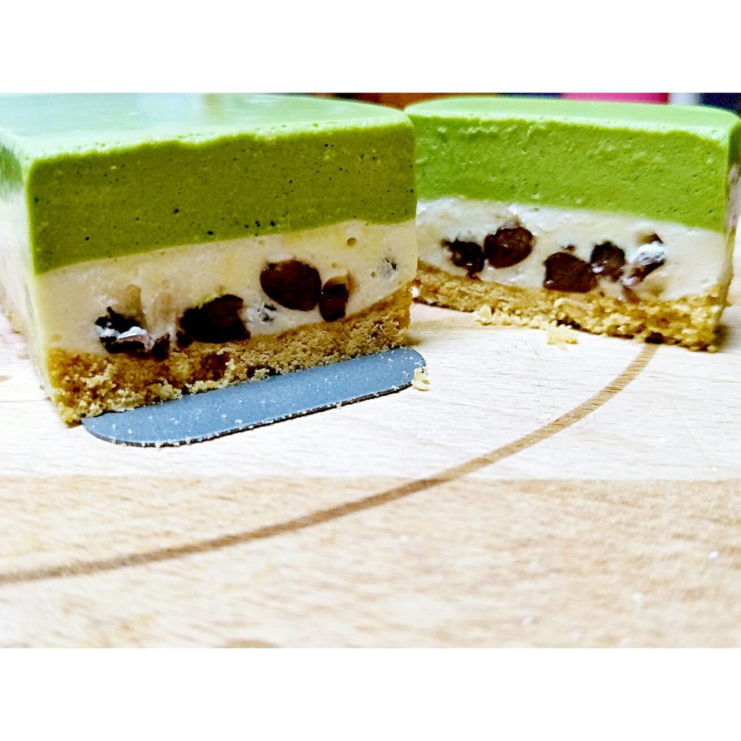 抹茶红豆冻芝士