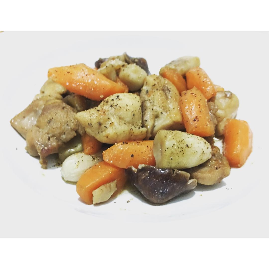 鸡肉杏鲍菇盐煮