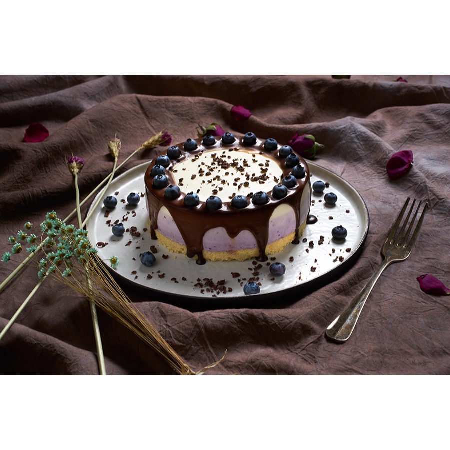 渐变蓝莓冻芝士蛋糕（免烤）