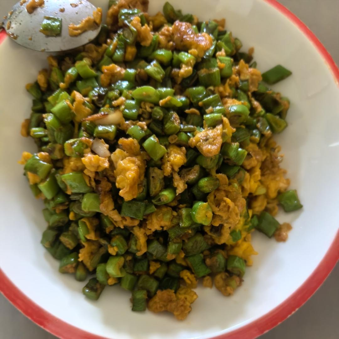 豆角炒蛋超级下饭菜，不好吃算我输