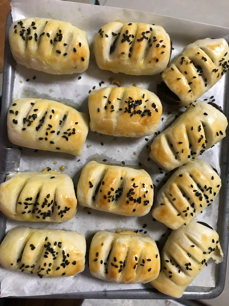 千层酥皮豆沙卷