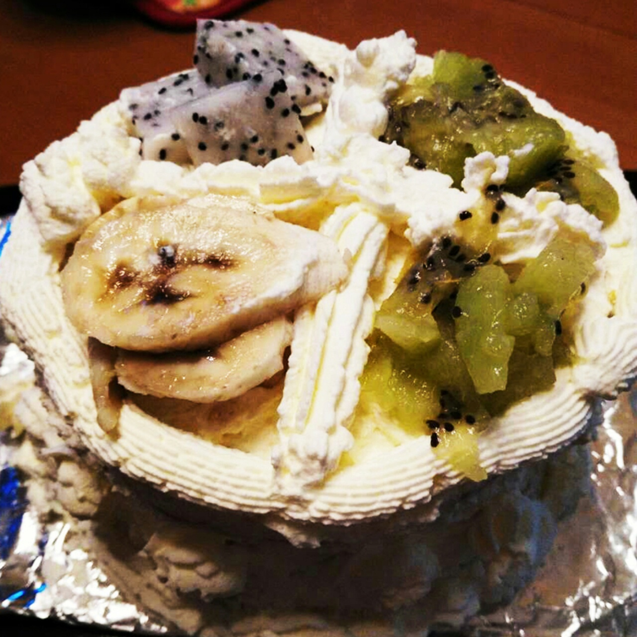 水果花格奶油蛋糕