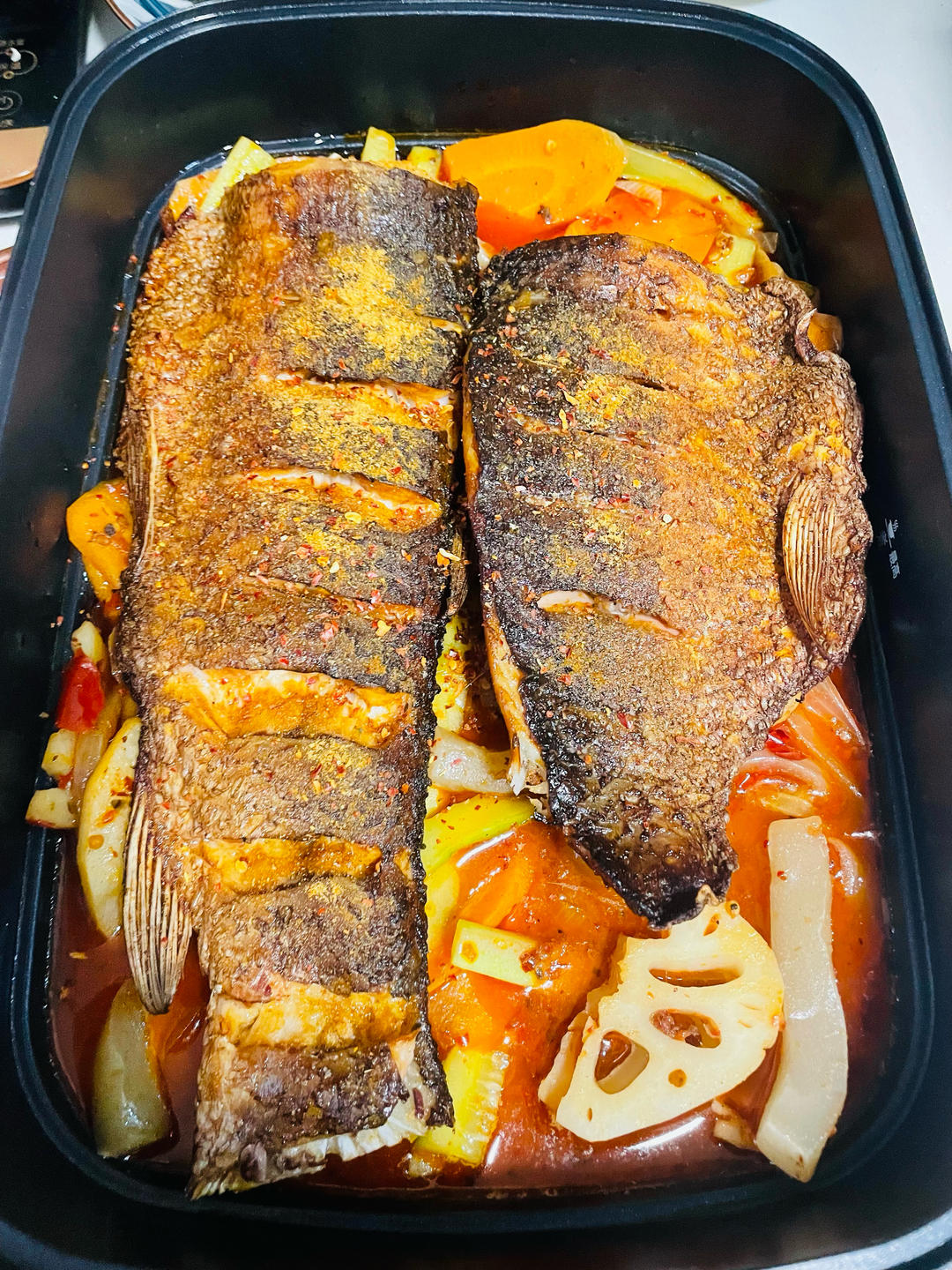 重庆烤鱼(烤箱版)爆好吃，爆简单