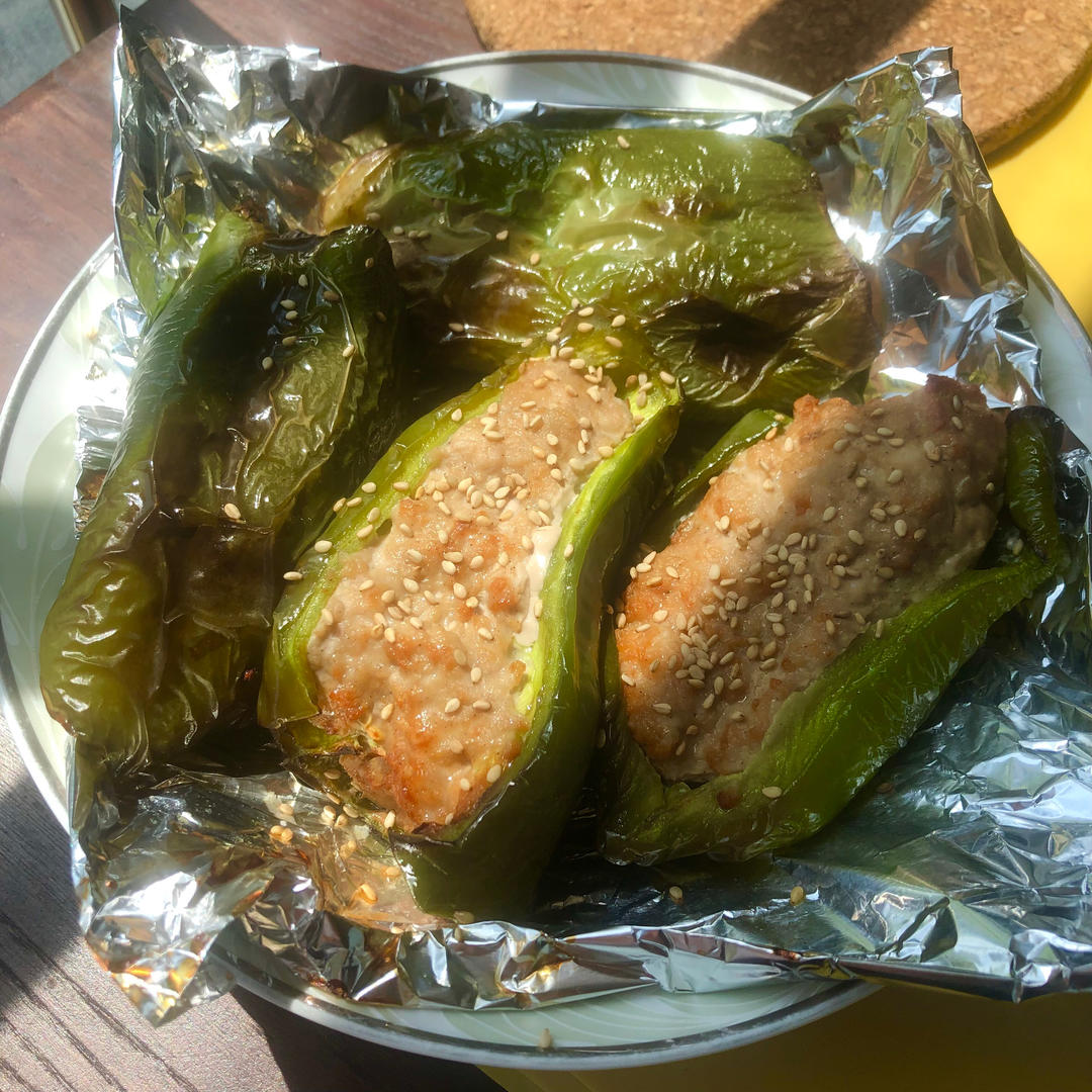 空气炸锅青椒酿肉