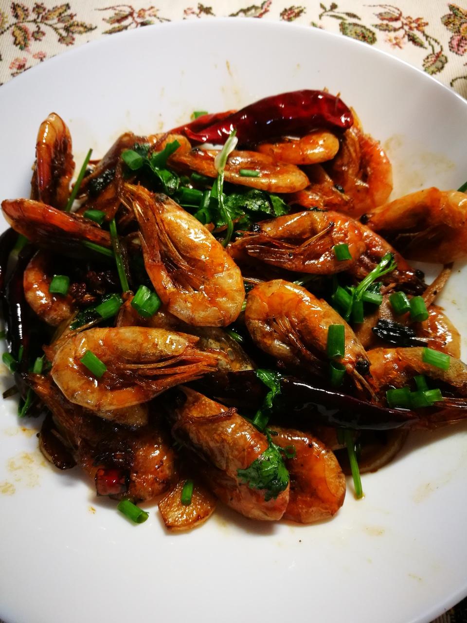 燕仔君windy做的蒜香椒盐北极虾