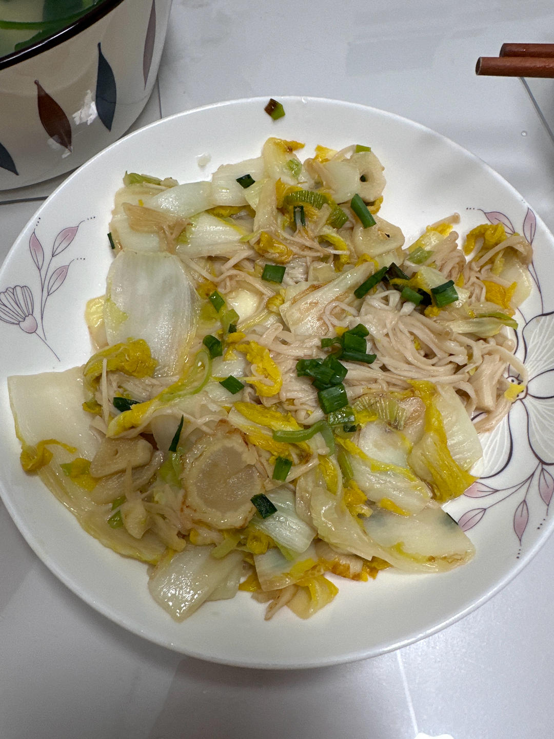 低卡低脂❗️蒜香娃娃菜金针菇好吃到转圈圈～