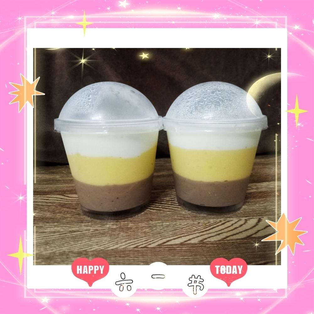 原创：无色素，中途无需反复搅拌，无冰沙的三色冰淇淋